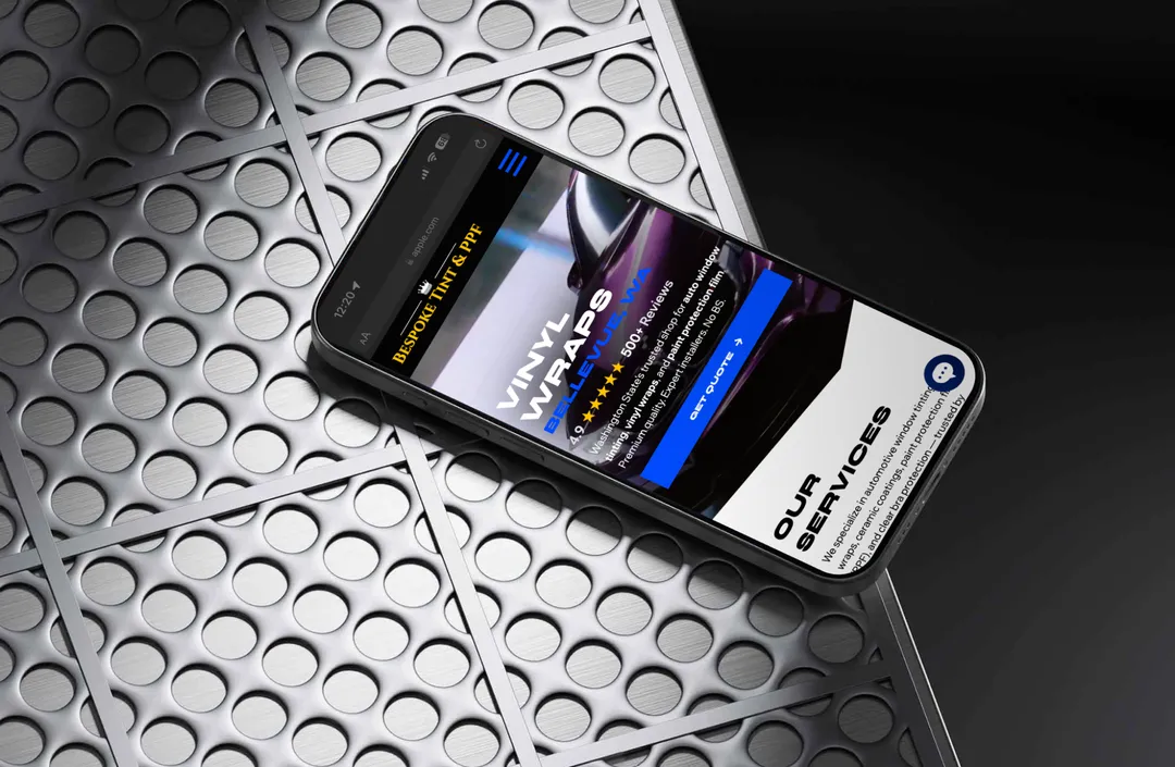 Website design & local SEO for automotive styling—window tint, vinyl wraps, PPF | Bespoke Tint & PPF