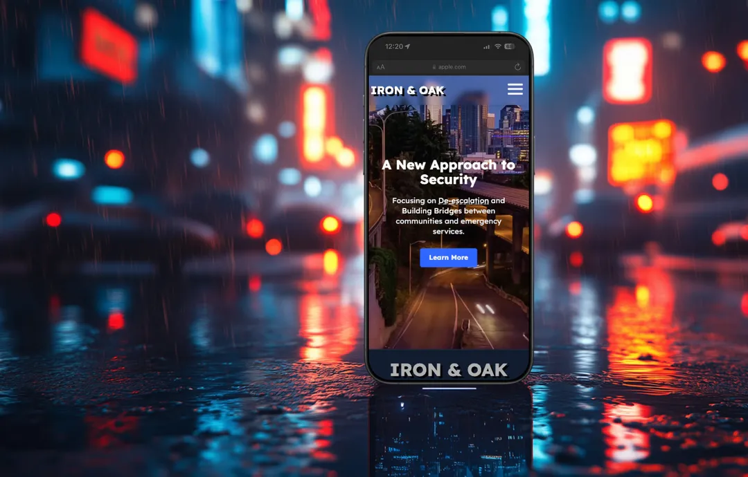 Security company website design, CRO, and lead-gen SEO | Iron & Oak Security, Seattle